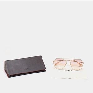 Fendi Gold Frame Eyeglasses with Silver Details